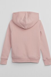 Gap Pink Logo Sherpa Zip Hoodie (4-13yrs) - Image 2 of 2