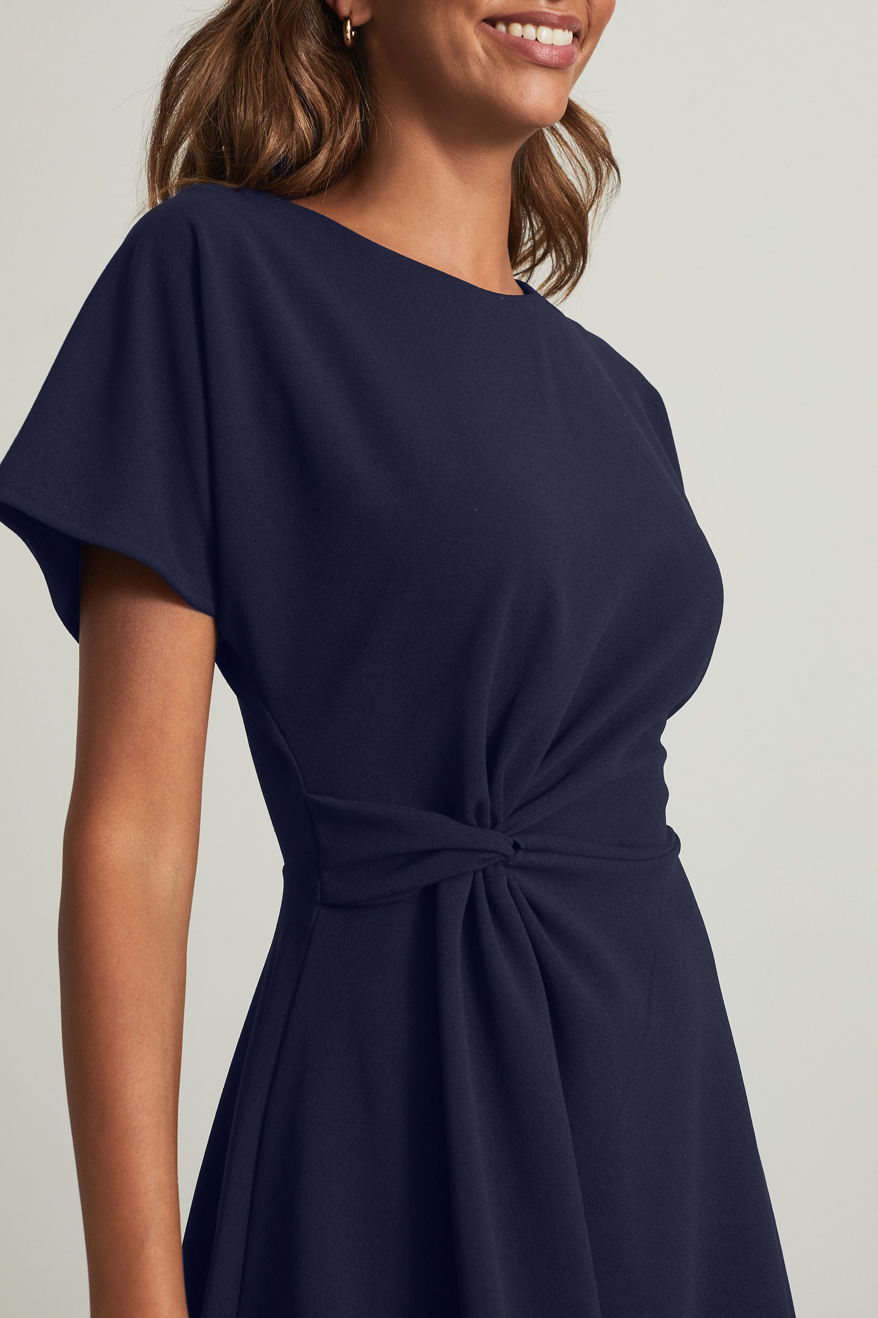 Navy skater dress uk top