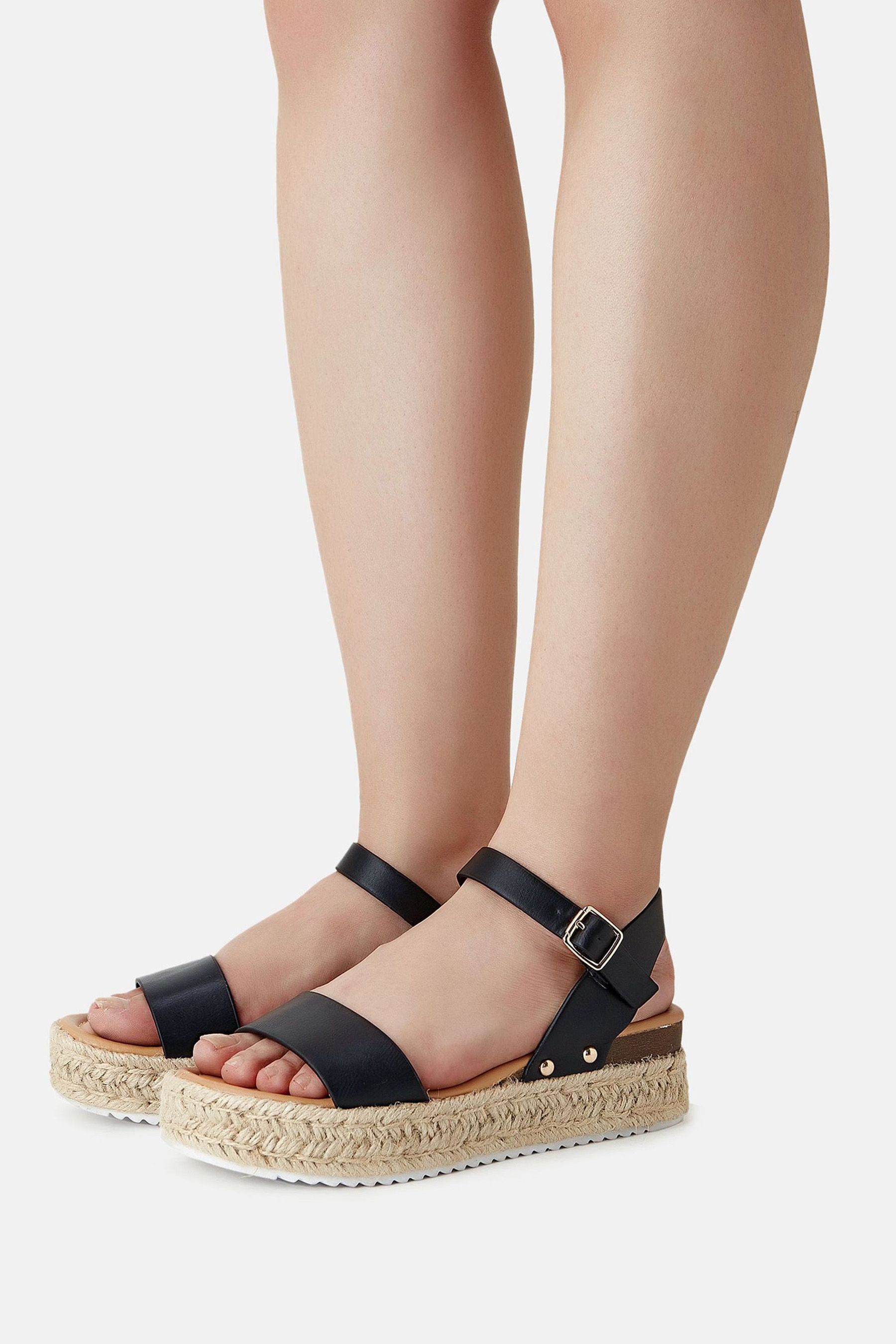 Acheter Noir Sandales Novo Samba a semelle plateforme style espadrilles from Next Luxembourg