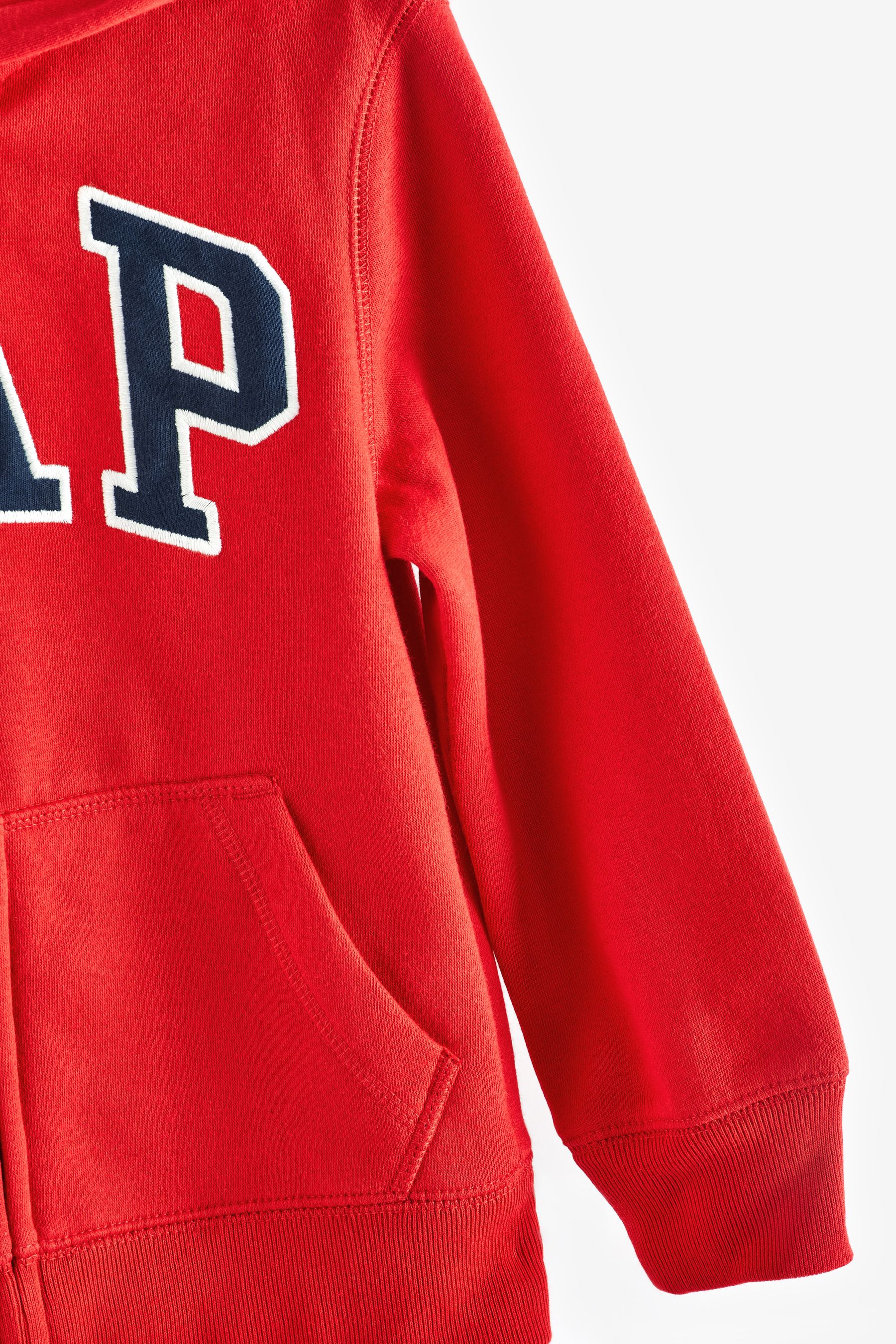 Red gap zip up hoodie on sale