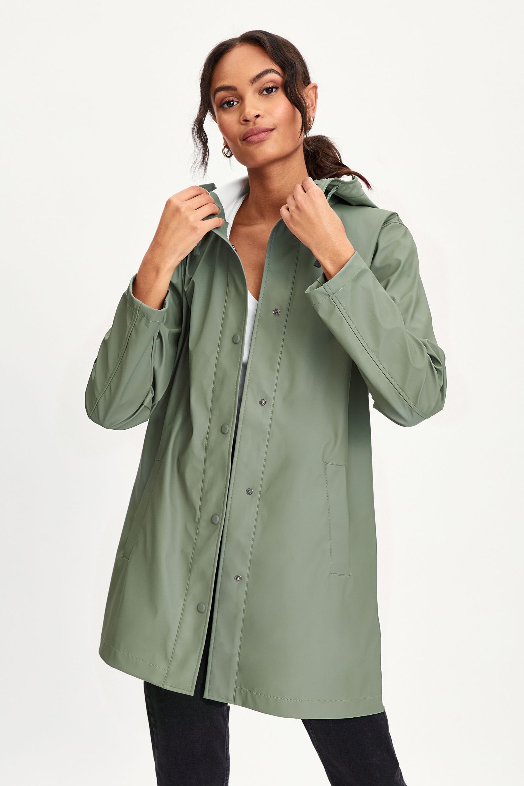 Buy ONLY Green Rain Coat with Hood from Next Estonia