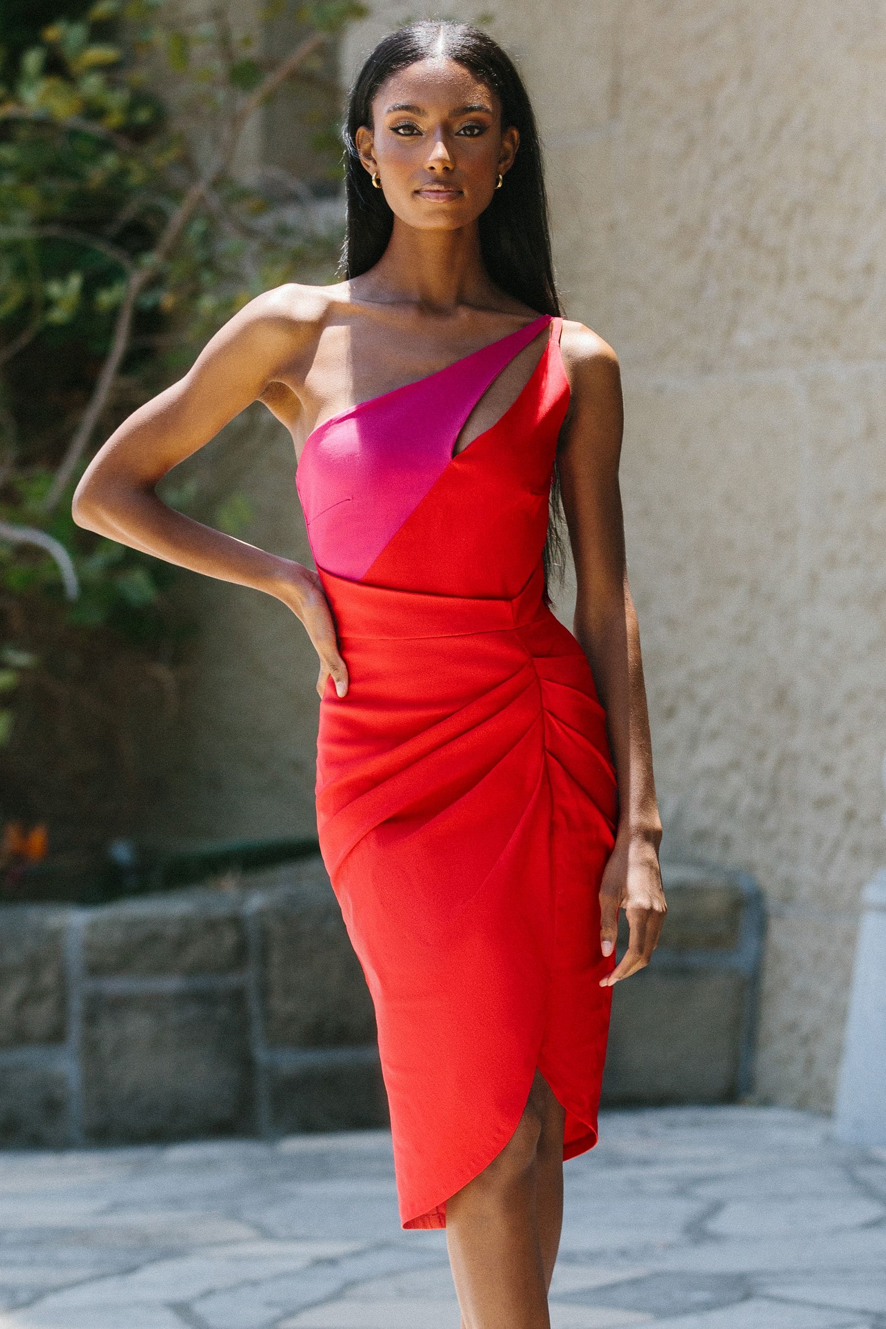 Lipsy two tone pleated bodycon dress cheap