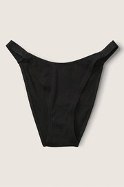 Victoria's Secret PINK Pure Black Cotton High Leg Logo Bikini Knickers - Image 1 of 1