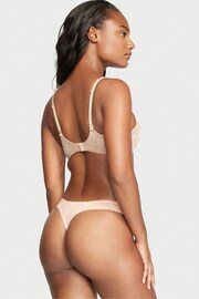 Victoria's Secret Champagne Nude Lace Thong Knickers - Image 2 of 3