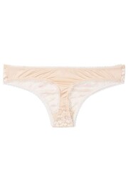 Victoria's Secret Champagne Nude Lace Thong Knickers - Image 3 of 3