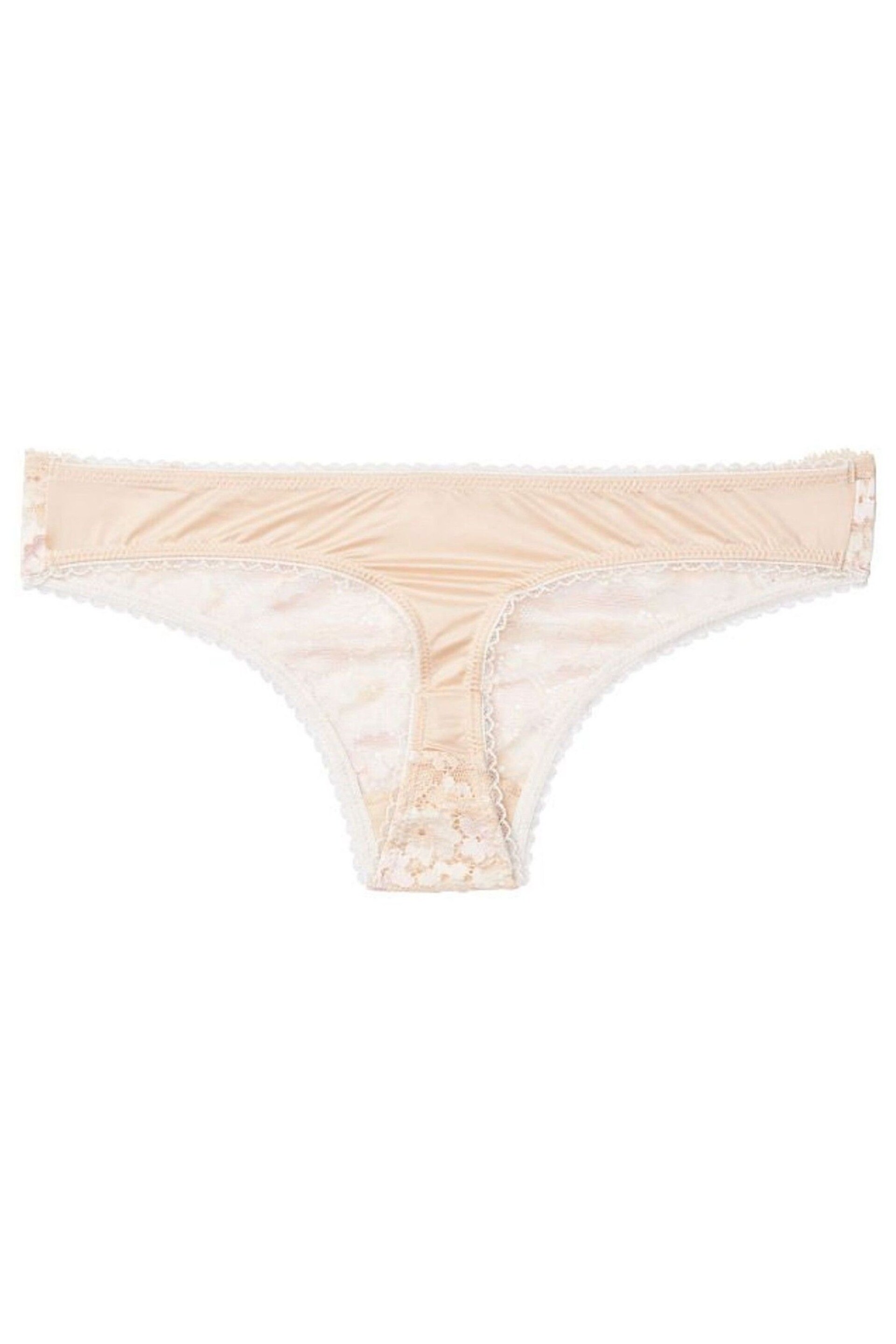 Victoria's Secret Champagne Nude Lace Thong Knickers - Image 3 of 3