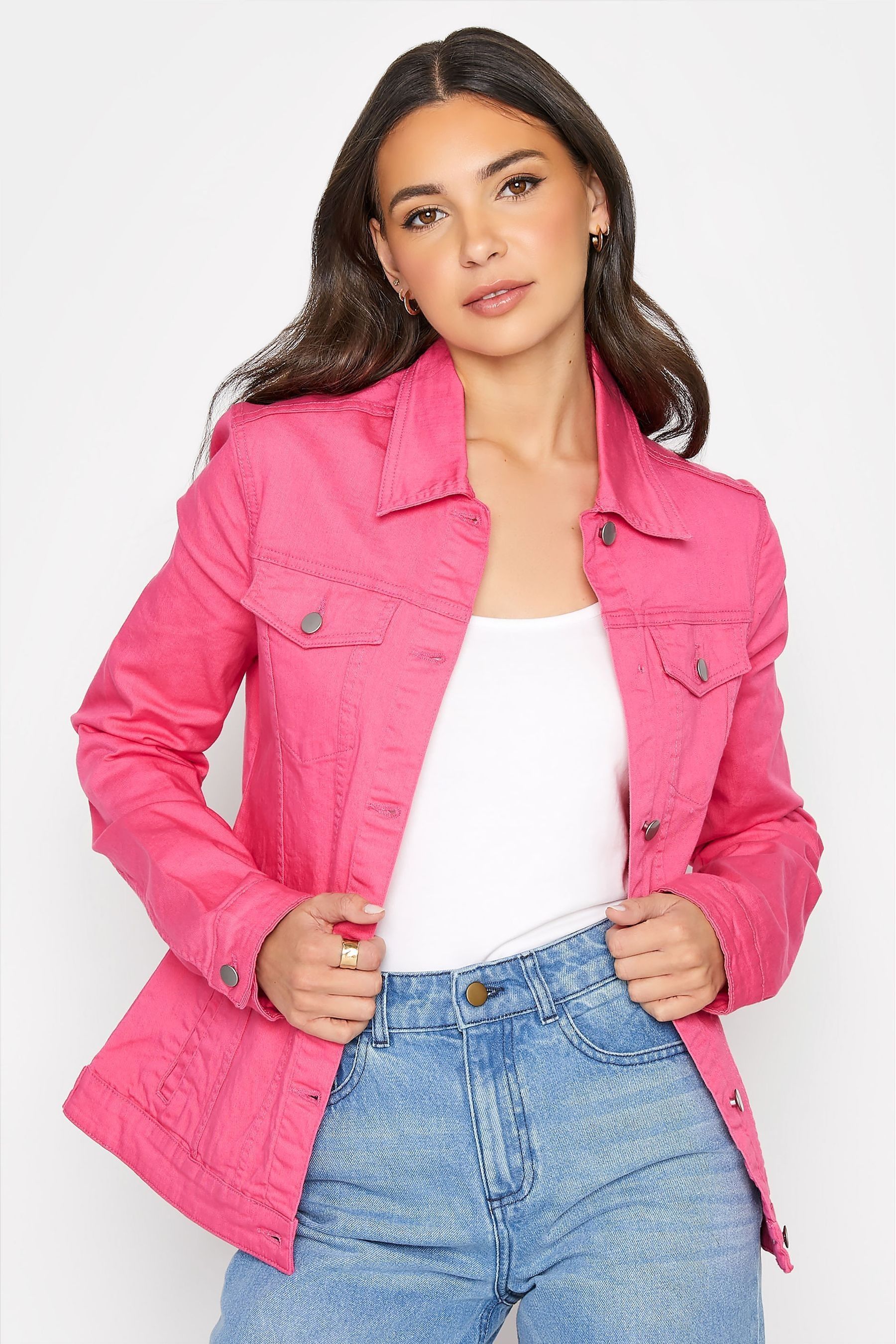 Buy Long Tall Sally Hot Pink Denim Jacket from Next Luxembourg