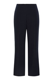 PIECES Blue Pinstripe Wide Leg Stretch Tailored Trousers - Image 5 of 5