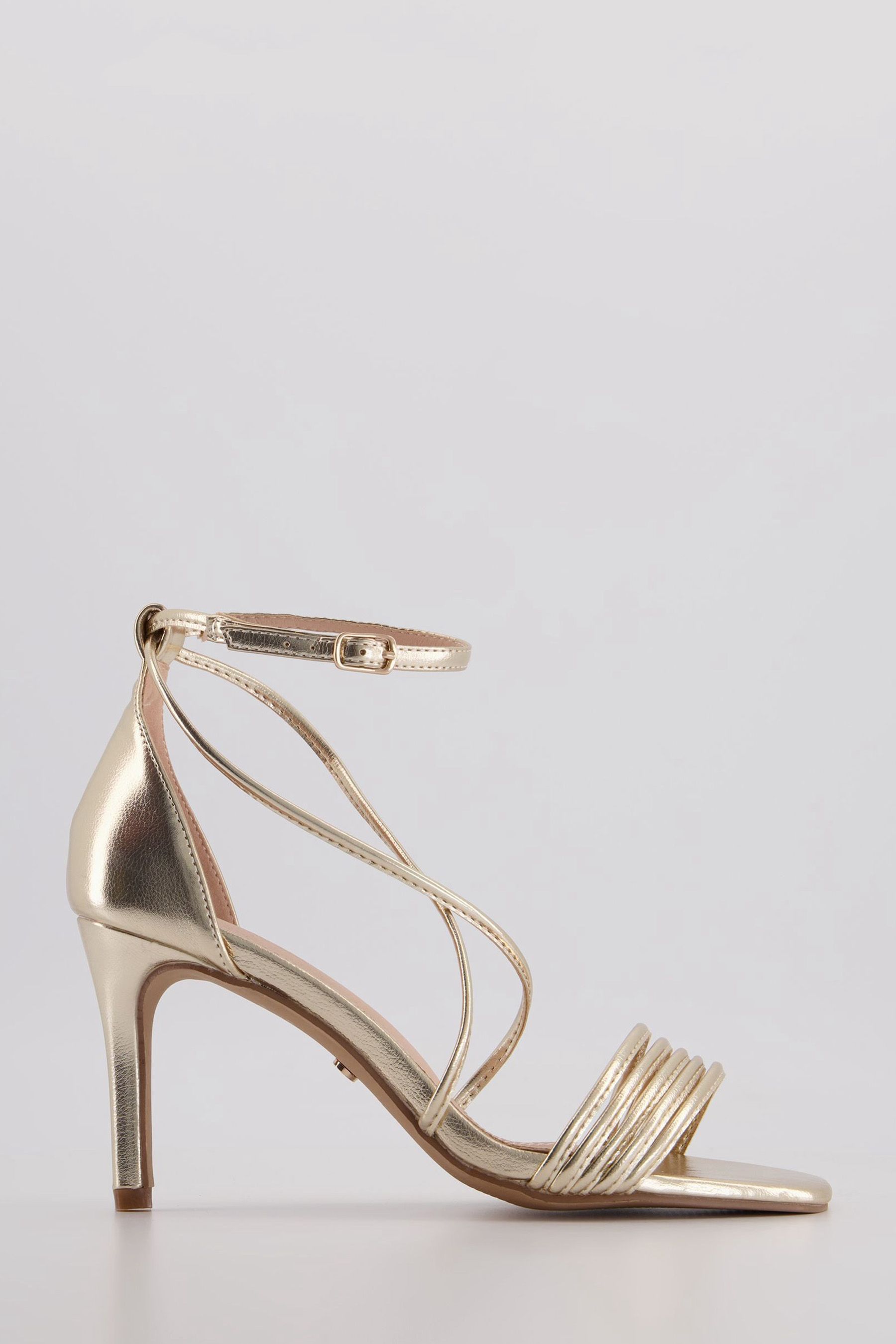 Metallic gold stilettos 2025