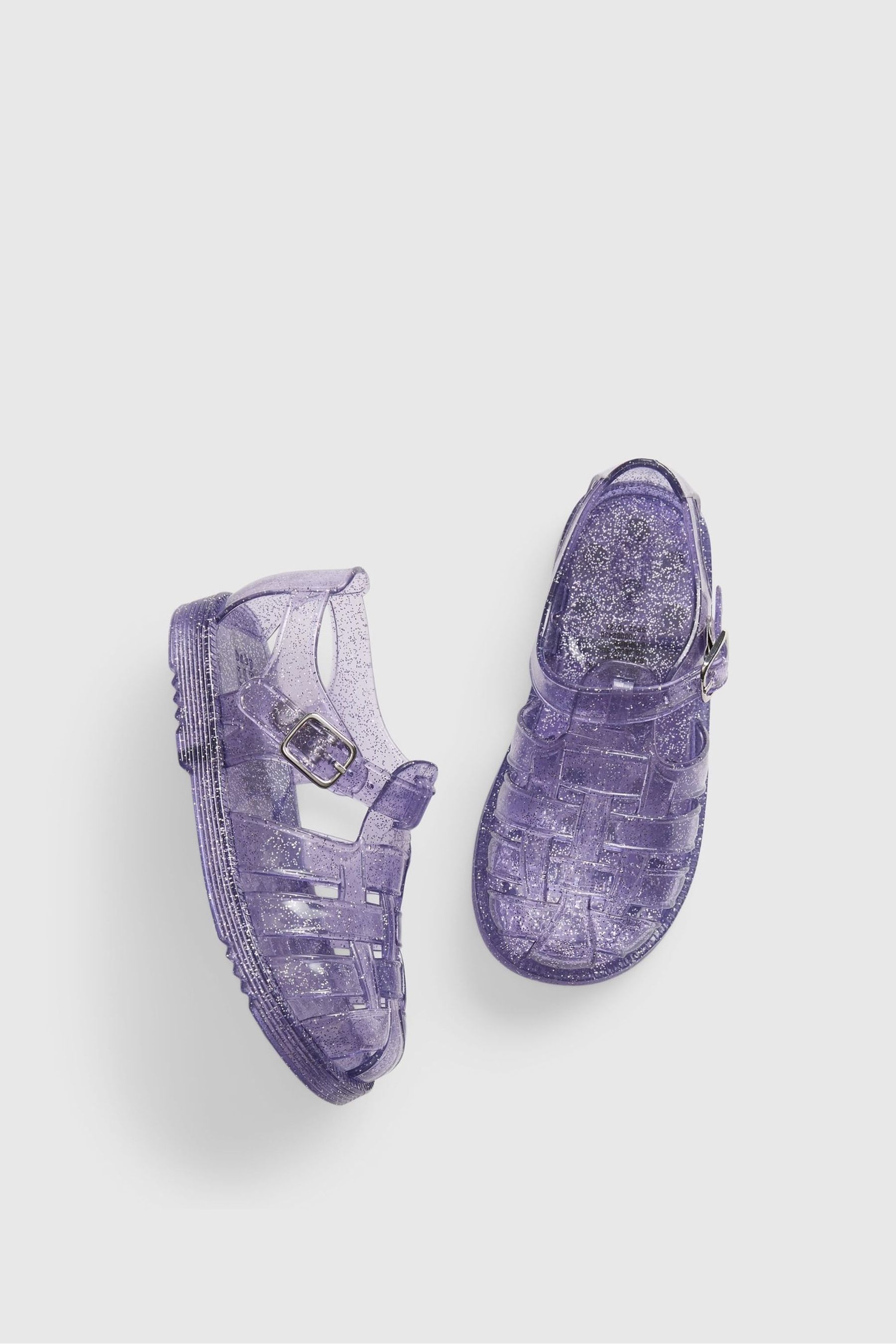 Purple glitter sandals clearance