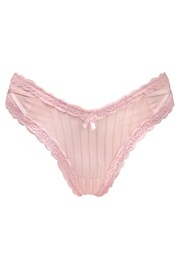 Pour Moi Pink Luxe Linear V Shaped Brazilian Knicker - Image 4 of 5