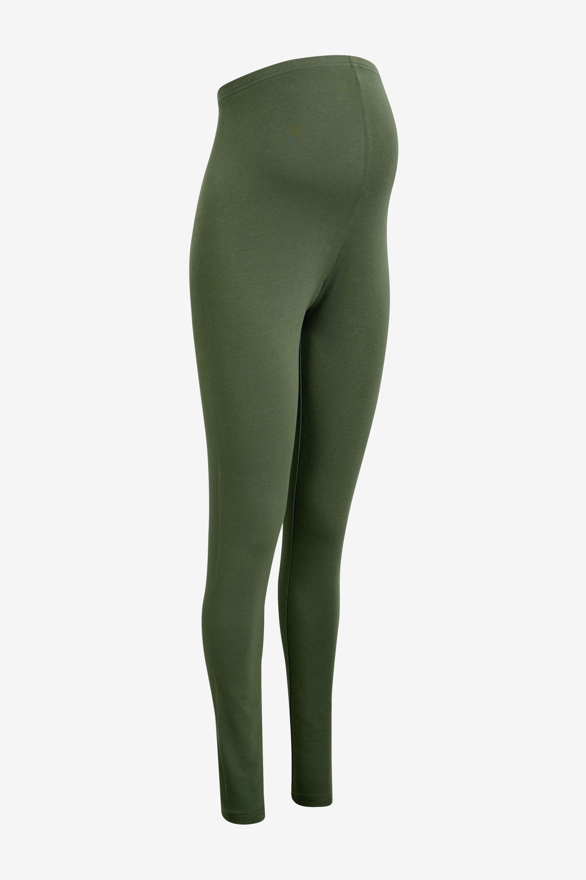 Mamalicious Black & Green Maternity 2 Pack Leggings - Image 7 of 9