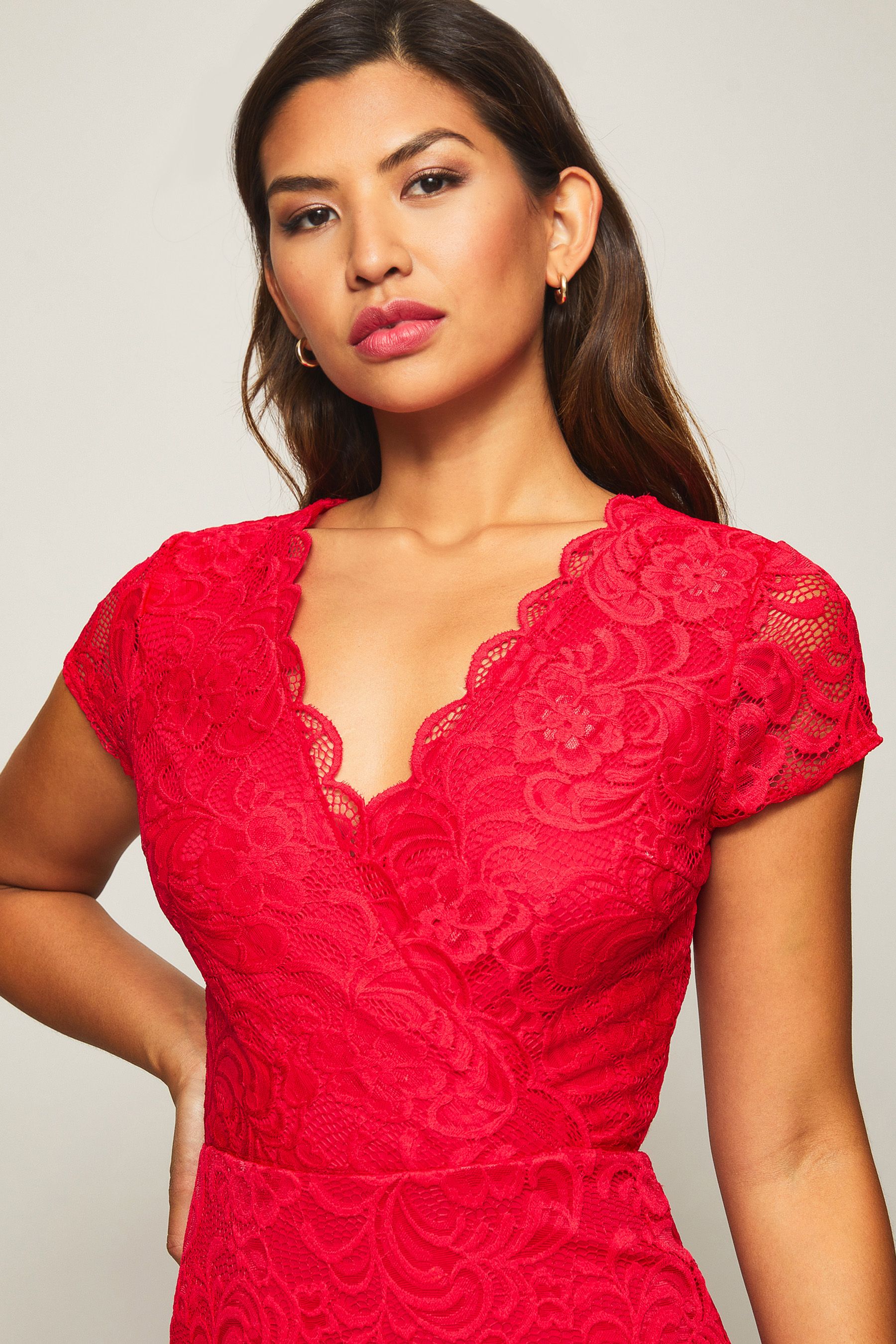 Lipsy v neck lace bodycon dress cheap