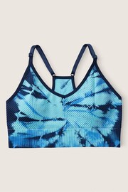 Victoria's Secret PINK Light Sky Spiral Tie Dye Blue Seamless Lightly Lined Low Impact Sports Bra - Image 3 of 3