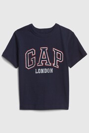 Gap Dark Blue Logo Graphic Logo Short Sleeve Crew Neck T-Shirt (Newborn-5yrs) - Image 1 of 3