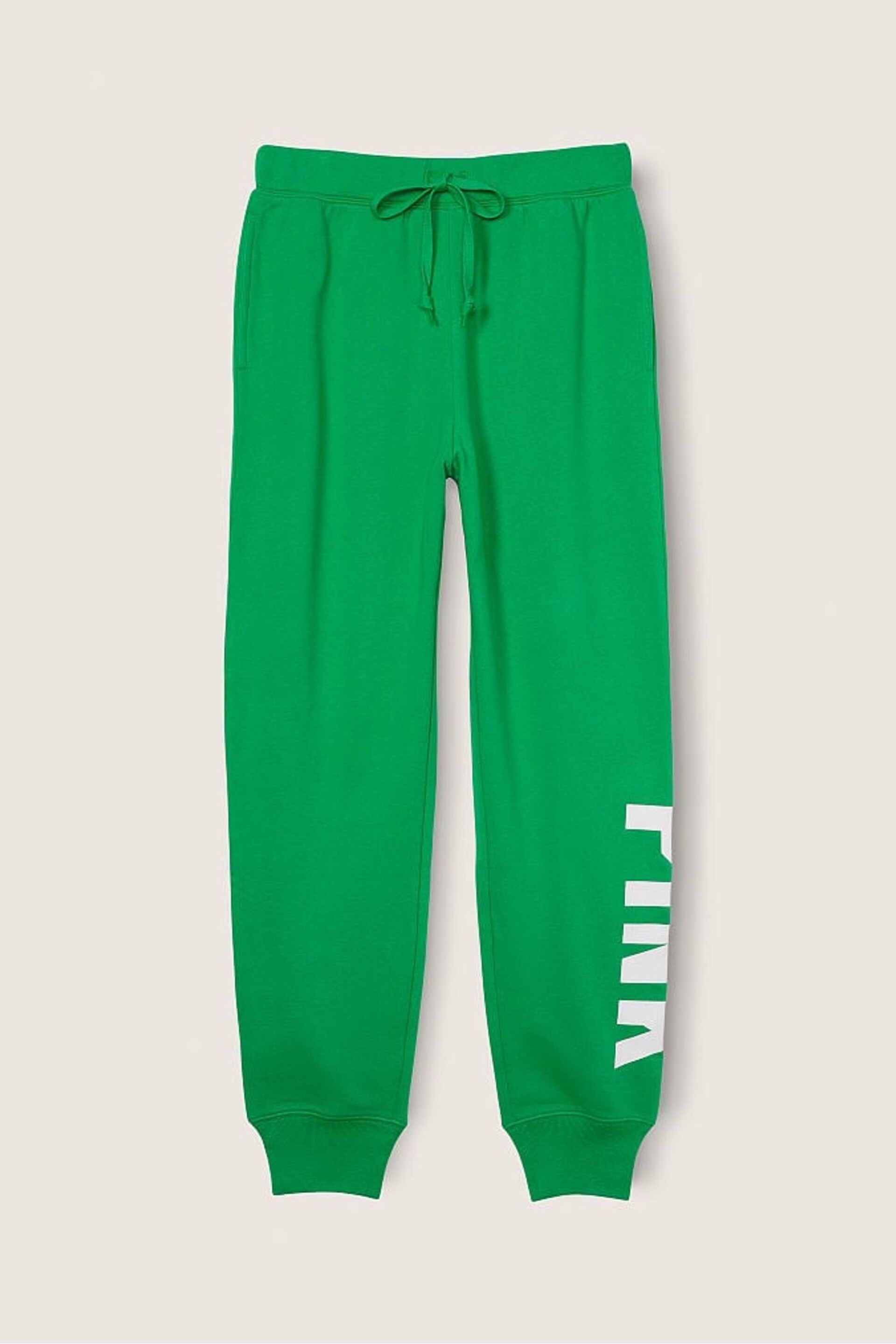 Victoria's Secret PINK Happy Camper Green Fleece Lounge Jogger - Image 3 of 3