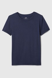 Gap Navy Blue Cotton Vintage Crew Neck Short Sleeve T-Shirt - Image 5 of 5