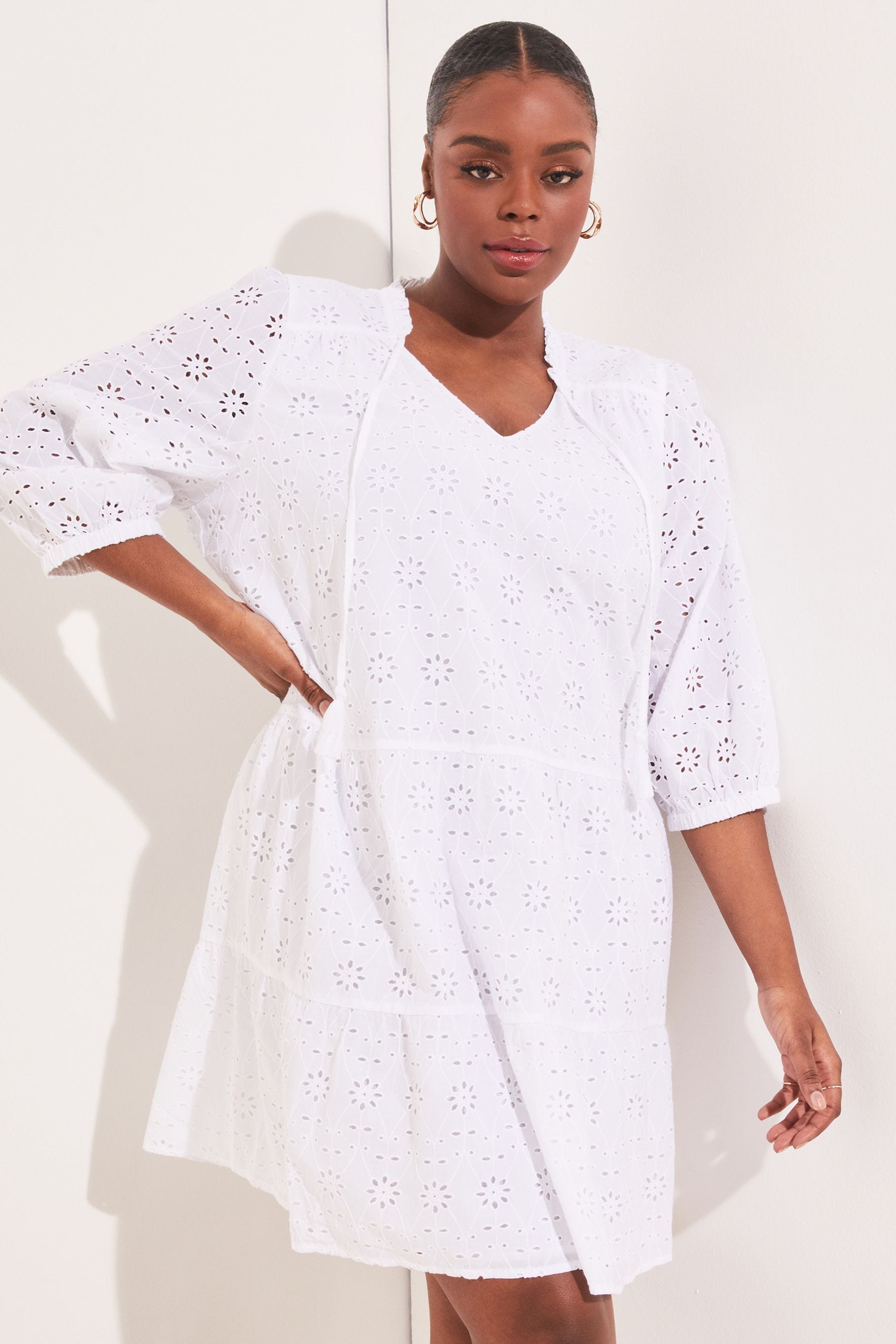 Lipsy white broderie dress cheap