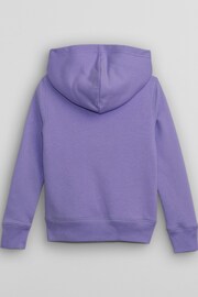 Gap Purple Logo Sherpa Zip Hoodie (4-13yrs) - Image 2 of 2