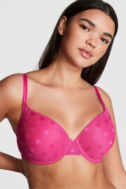 Victoria's Secret PINK Enchanted Pink Dot Mesh Push Up Bra - Image 1 of 4