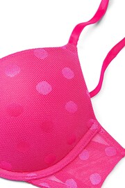 Victoria's Secret PINK Enchanted Pink Dot Mesh Push Up Bra - Image 4 of 4