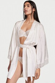 Victoria's Secret Coconut White Lace Inset Robe - Image 1 of 3