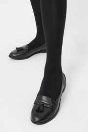 Lipsy Black Wide FIt Tassle School Loafer School Shoe - Image 3 of 3