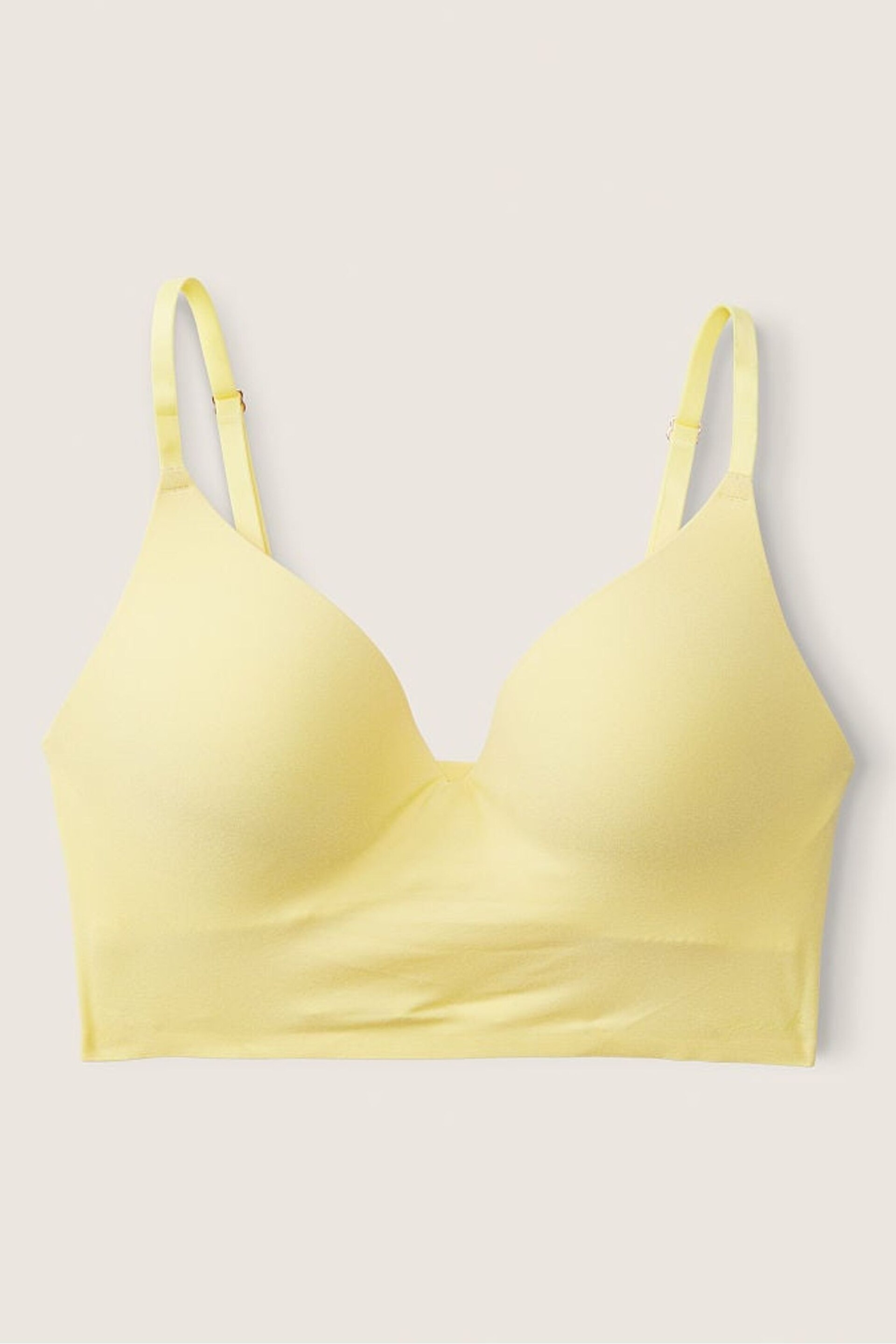Victoria's Secret PINK Yellow Tulip Smooth Non Wired Push Up Bralette - Image 1 of 1