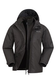 Mountain Warehouse Black Fell Mens 3 in 1 Water Resistant Jacket - Image 1 of 3