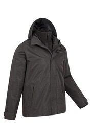 Mountain Warehouse Black Fell Mens 3 in 1 Water Resistant Jacket - Image 2 of 3