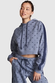 Victoria's Secret PINK Dusty Iris Blue Print Fleece Hoodie - Image 1 of 4