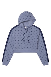 Victoria's Secret PINK Dusty Iris Blue Print Fleece Hoodie - Image 4 of 4