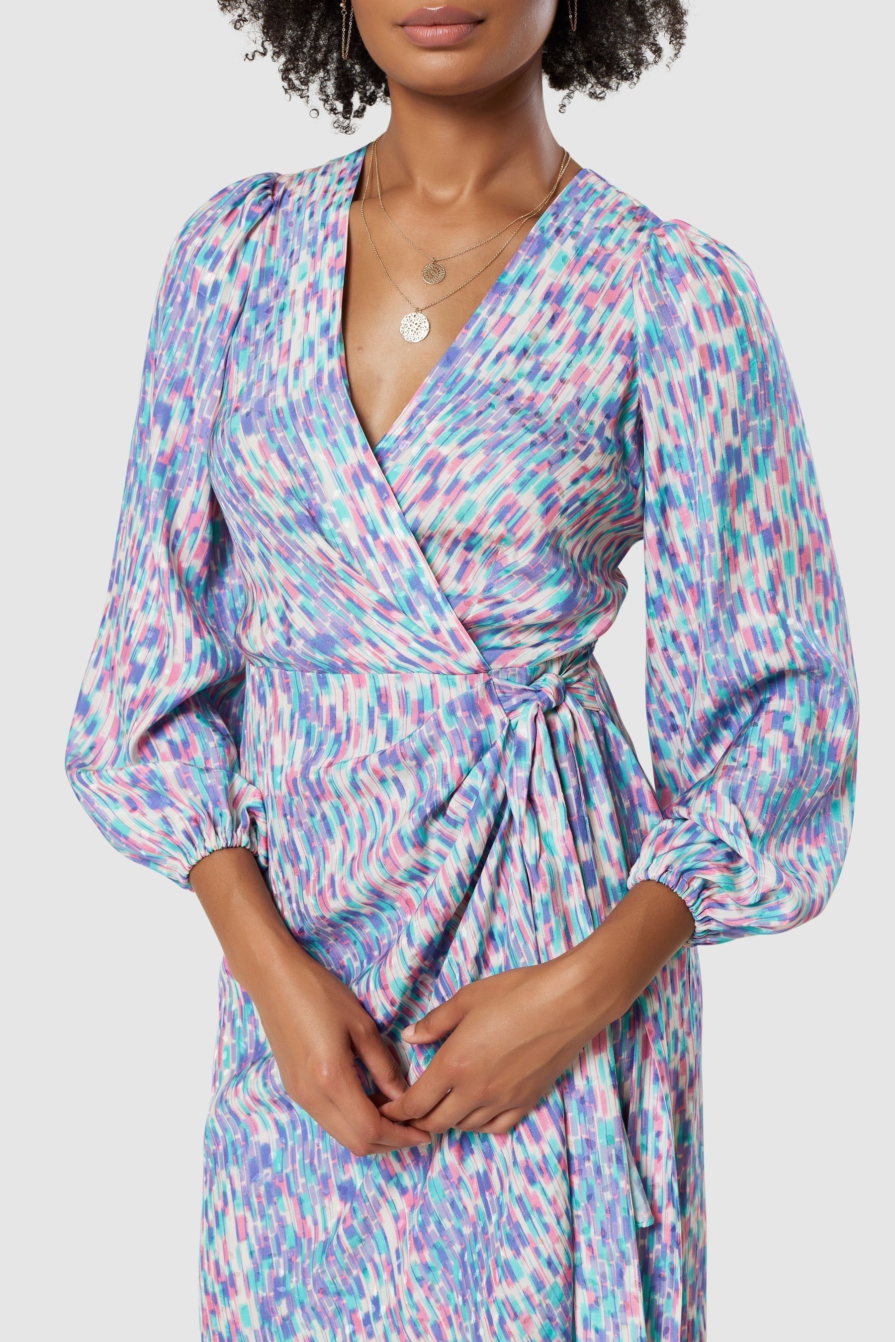 Closet pleated wrap dress cheap