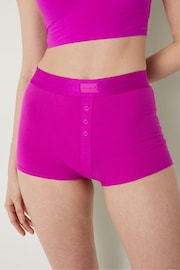 Victoria's Secret PINK Dahlia Magenta Pink High Waist Rib Short Knickers - Image 1 of 2