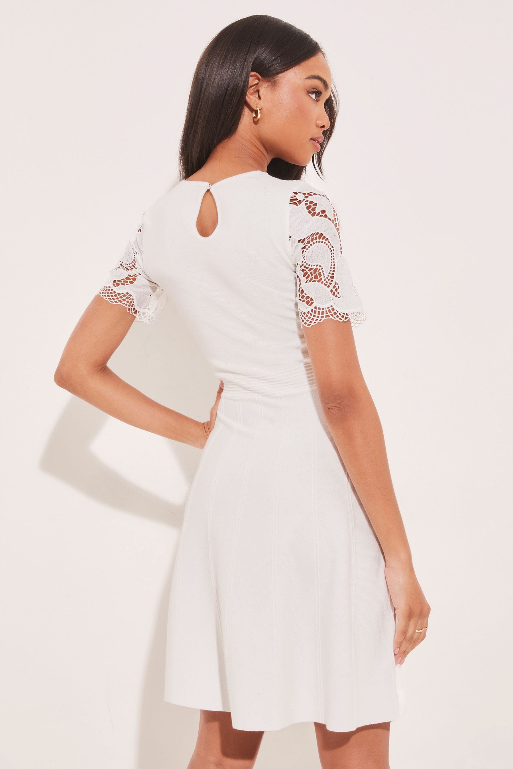 Lace short sleeve top