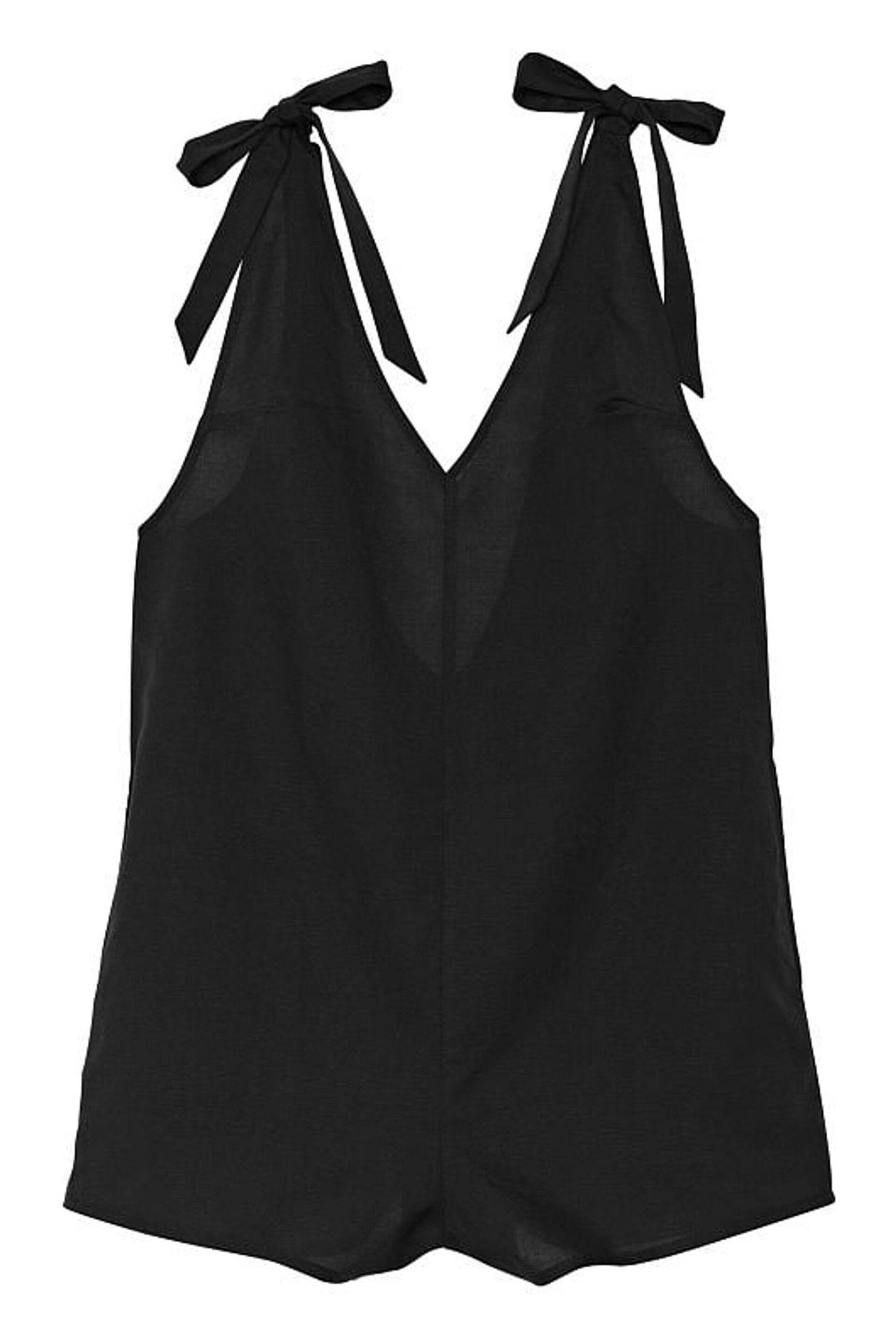 Victoria's Secret Black Linen Playsuit Cover Up - Image 3 of 3