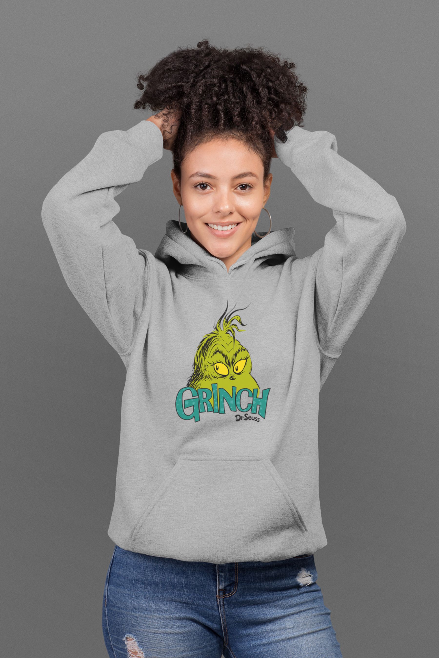 Women's gray hooded sweatshirt sale