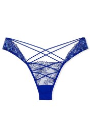 Victoria's Secret Blue Butterfly Embroidery Brazilian Embroidered Knickers - Image 4 of 5