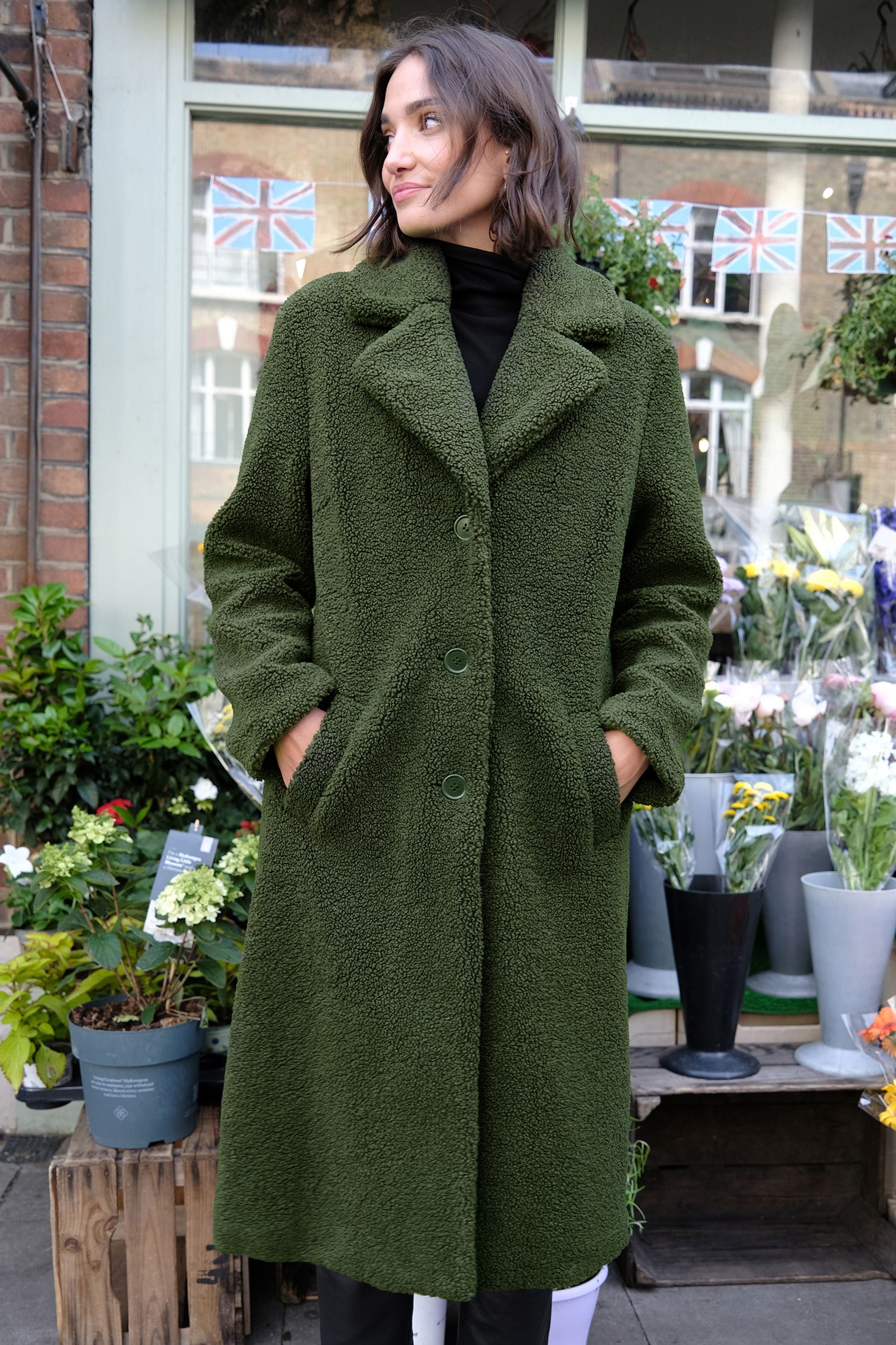 Teddy trench coat top