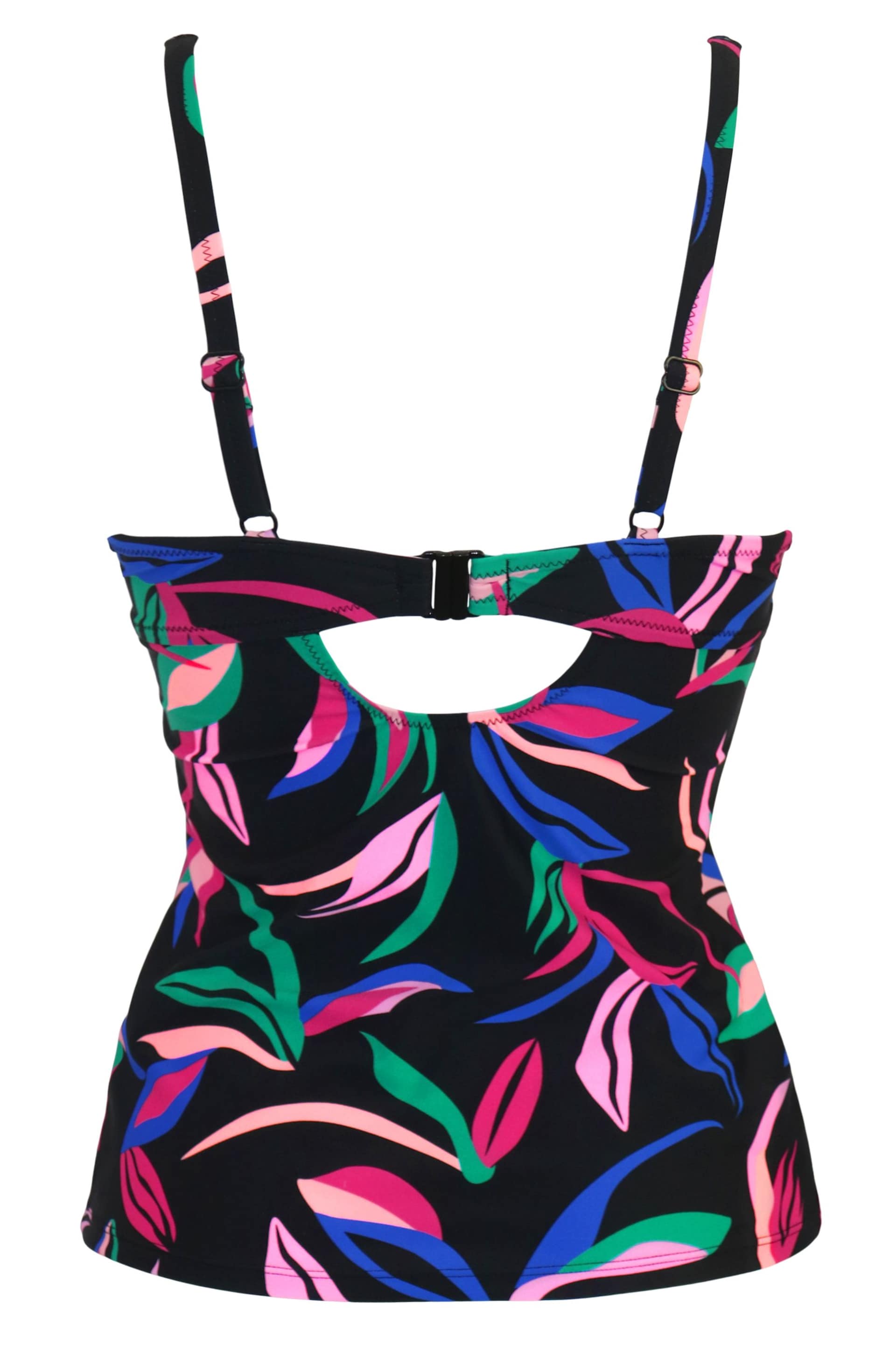 Pour Moi Black Palermo Non Padded Underwired Tankini Top - Image 5 of 5