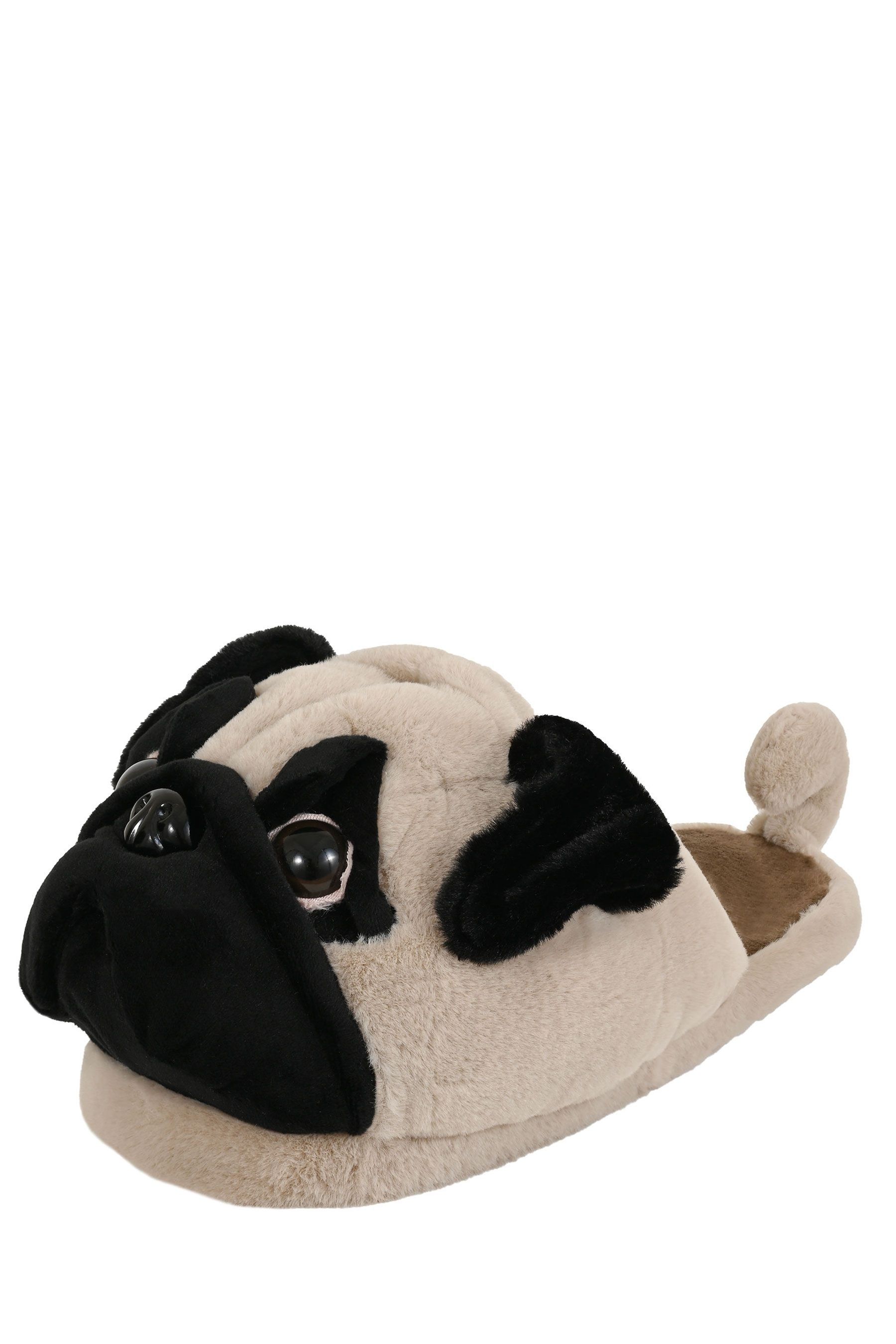 Buy Loungeable Brown Pug Slipper from Next Ireland