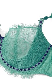 Victoria's Secret Parasail Green Lace Ribbon Slot Unlined Balcony Bra - Image 4 of 4