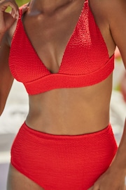 Friends Like These Red Wider Apex Tie Back Triangle Bikini Top - Image 3 of 4