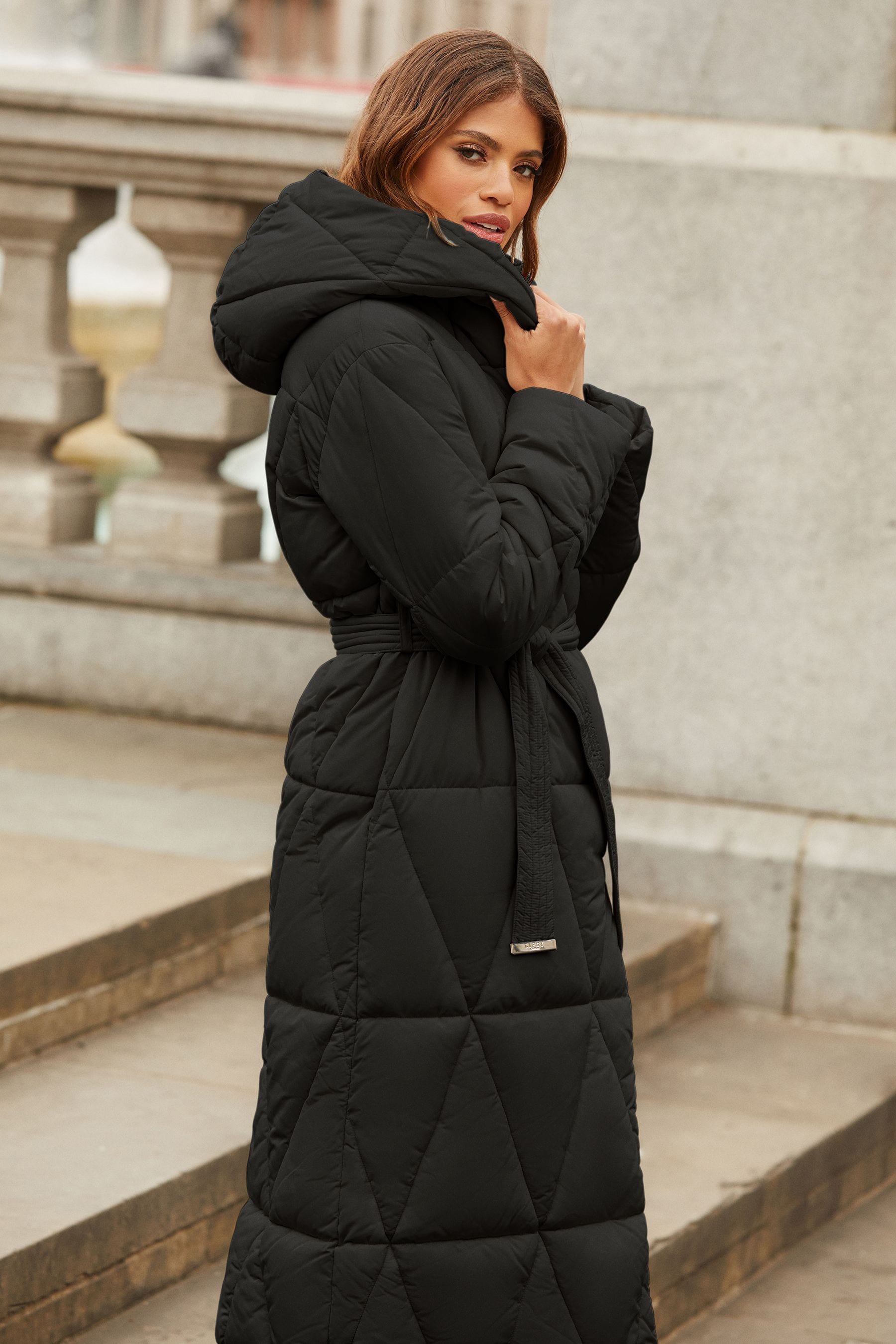 Lipsy black padded coat hotsell