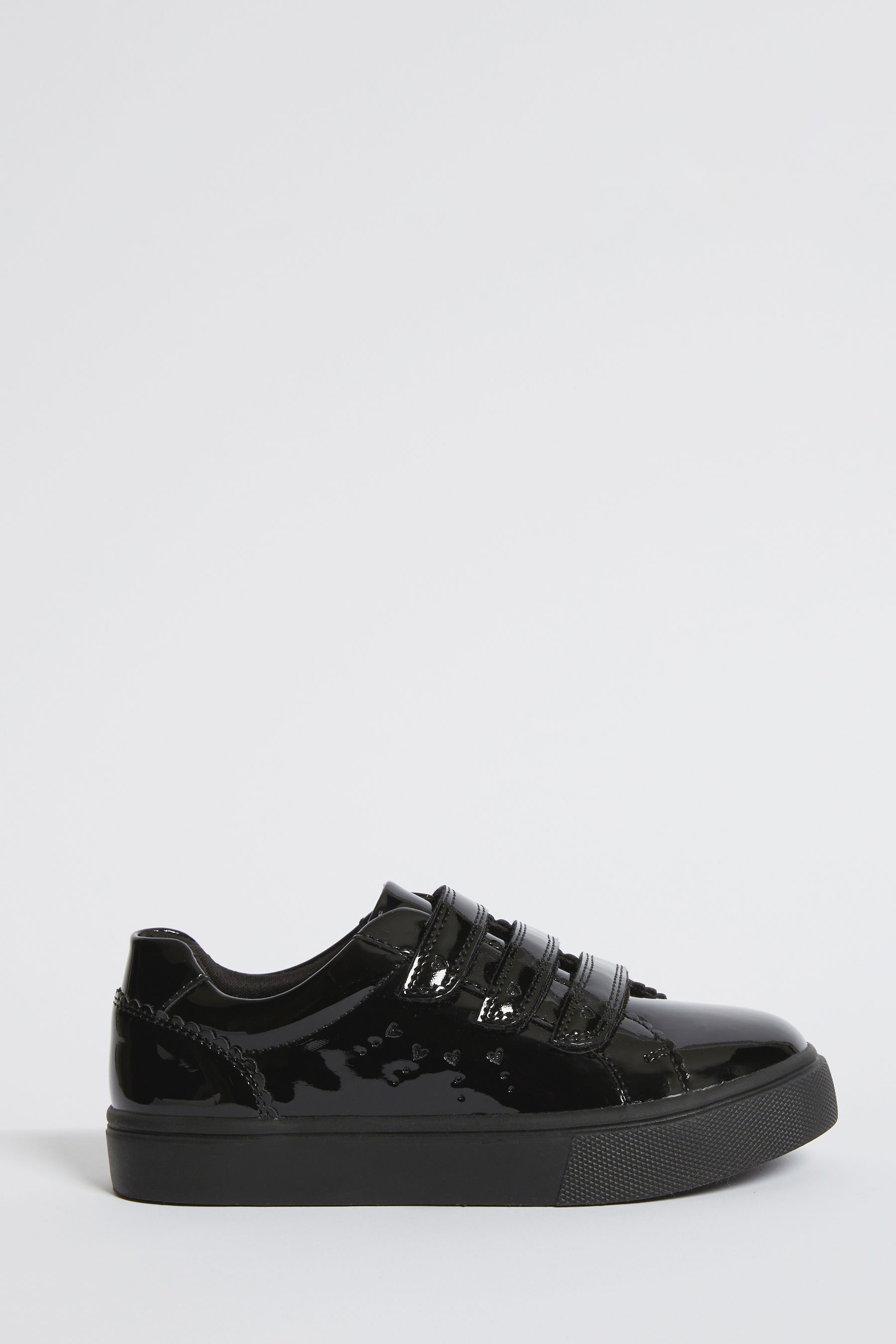 Black velcro school trainers discount