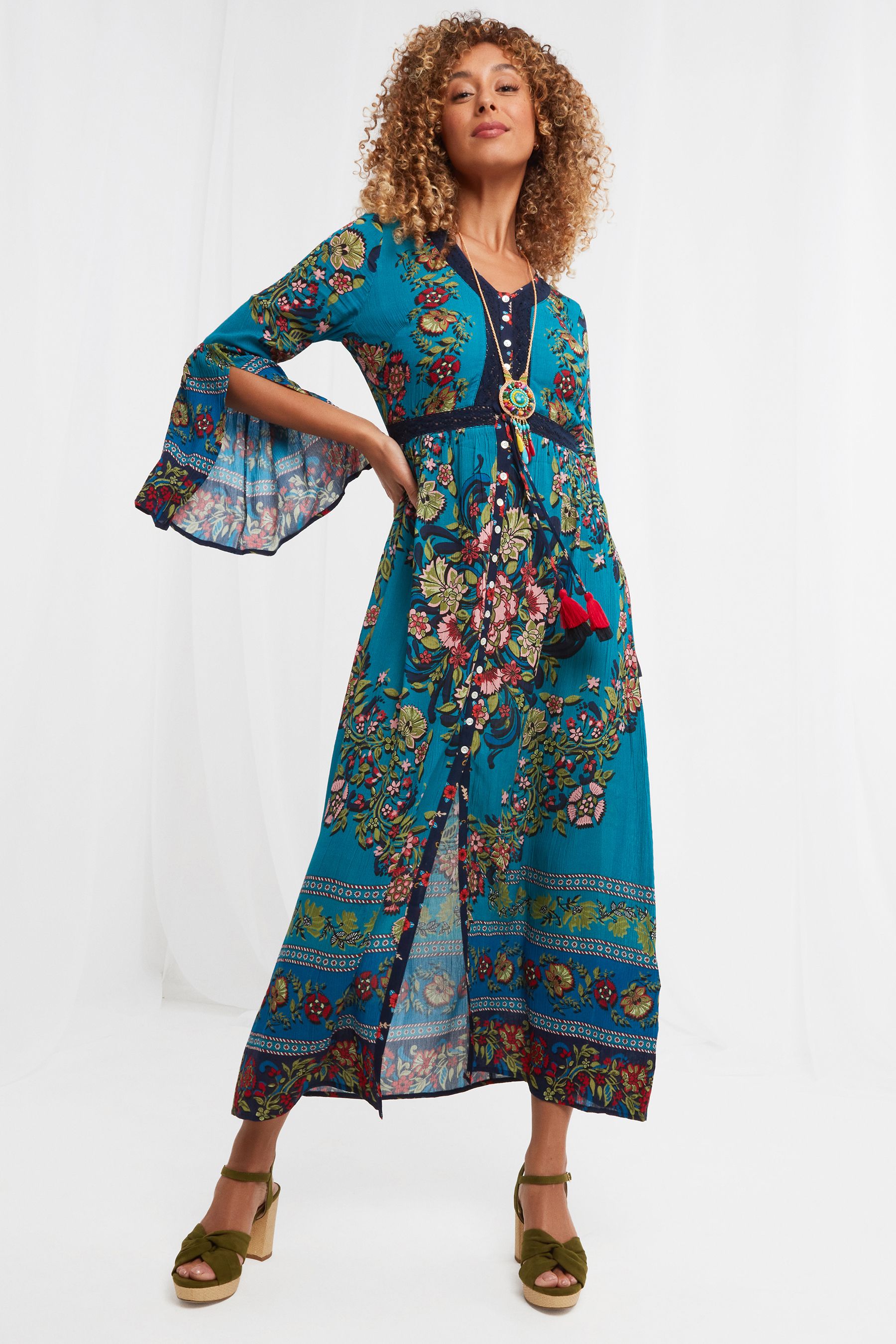 Buy Joe Browns Blue Marnie Boho Dress from Next Luxembourg