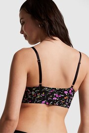 Victoria's Secret PINK Pure Black Floral Non Wired Push Up Lounge Bralette - Image 2 of 4