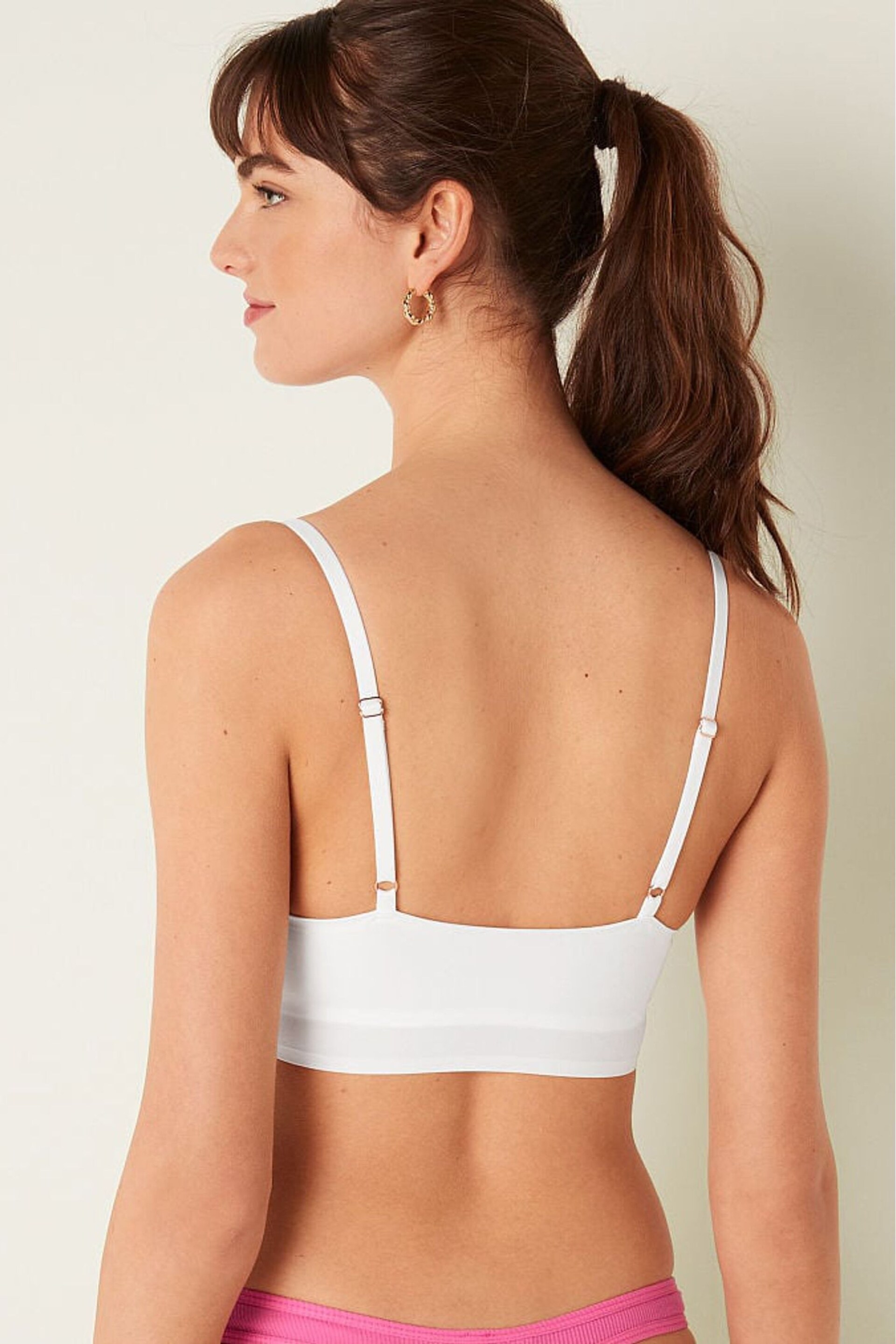 Victoria's Secret PINK Optic White Non Wired Push Up Lounge Bralette - Image 2 of 4