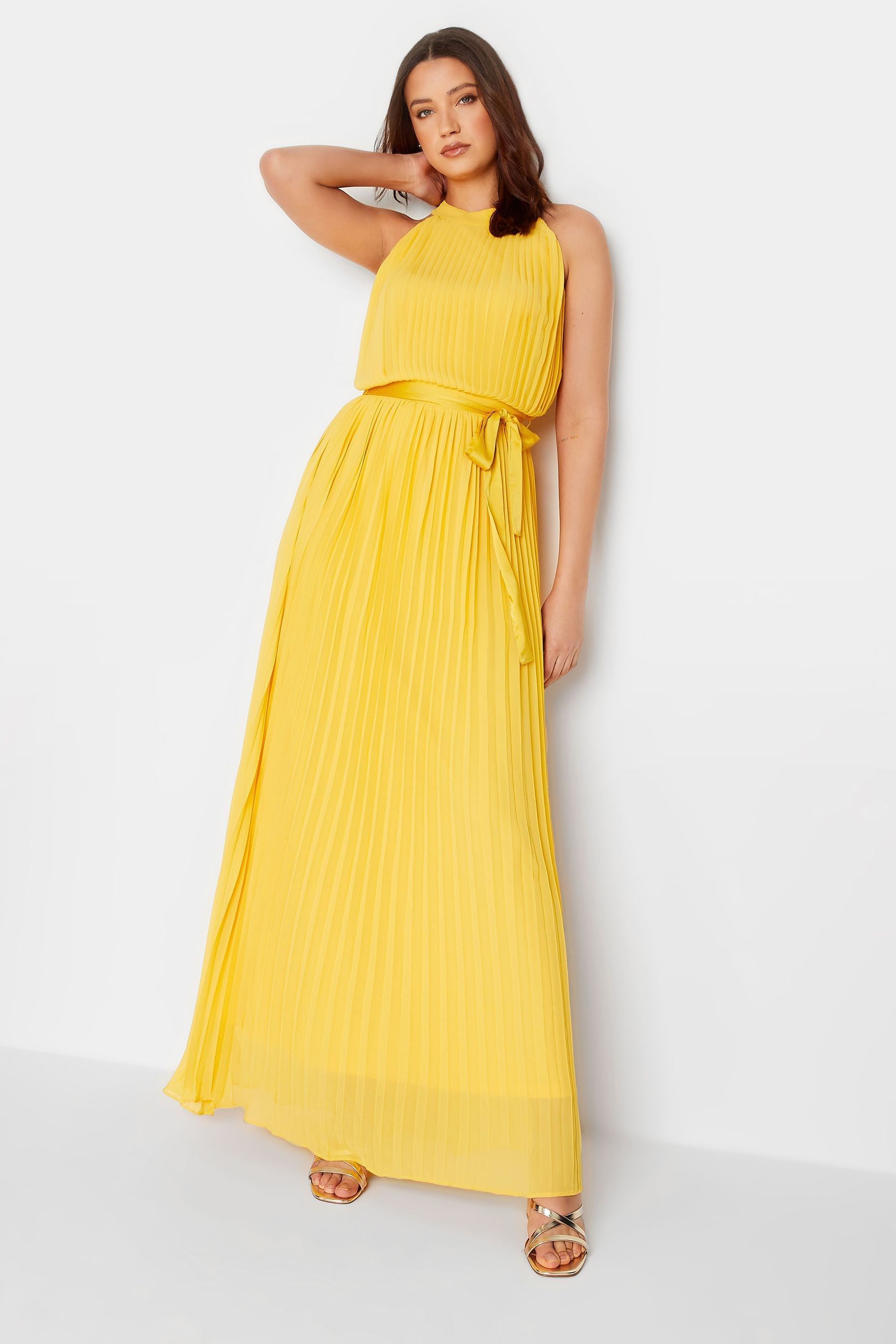 Buy Long Tall Sally Yellow Halterneck Maxi Dress from Next Luxembourg