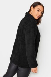 Yours Curve Black Luxury Faux Fur Toggle Jacket - Image 2 of 4
